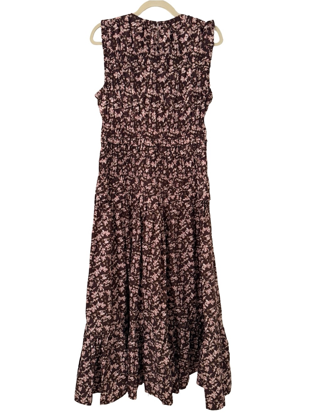 Caroline Constas Floral Ruffle Smocked Maxi Dress NWT - Picture 4 of 9